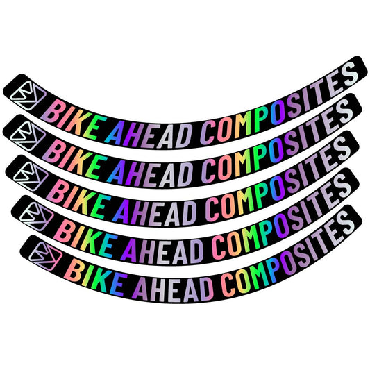 Hollographic decal for BikeAhead Composites Biturbo Aero 2022 road wheel 48.5mm – bike sticker vinyl