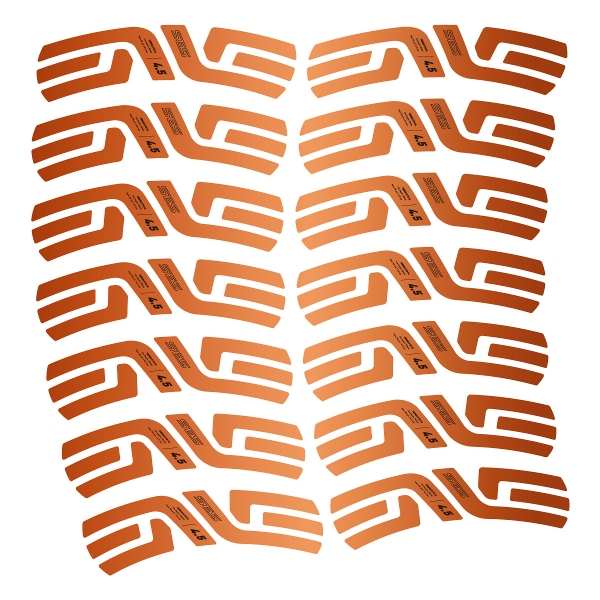 Compatible Stickers for Envx SES 4.5 2022-2026, 2 Road Rims 48mm vinyl decals - Bronze