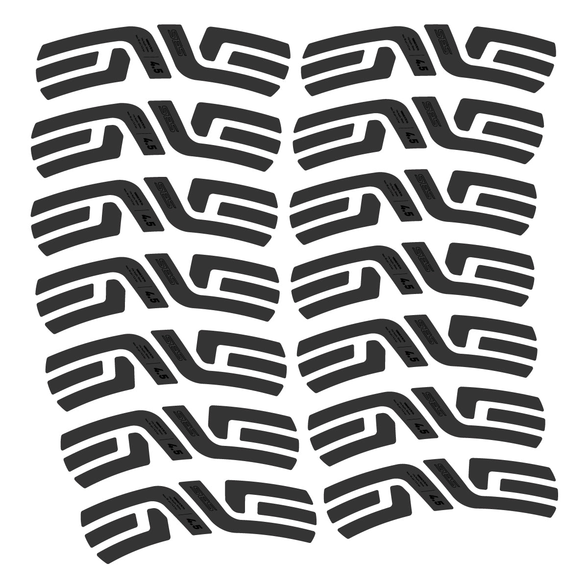 Compatible Stickers for Envx SES 4.5 2022-2026, 2 Road Rims 48mm vinyl decals - Very Dark Grey