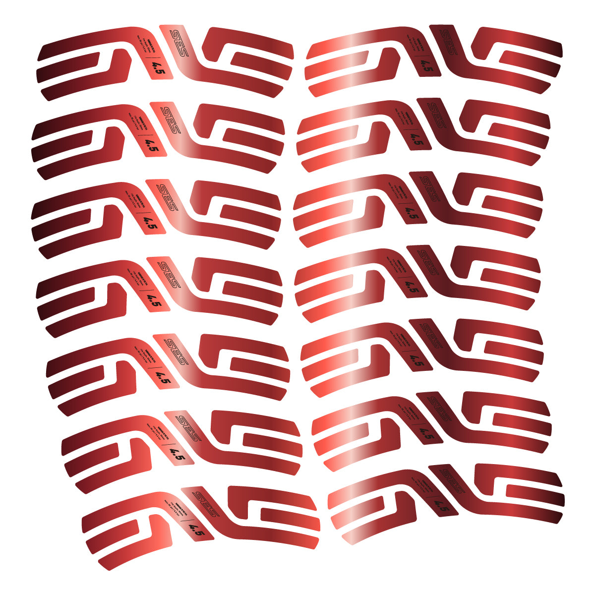 Compatible Stickers for Envx SES 4.5 2022-2026, 2 Road Rims 48mm vinyl decals - Copper