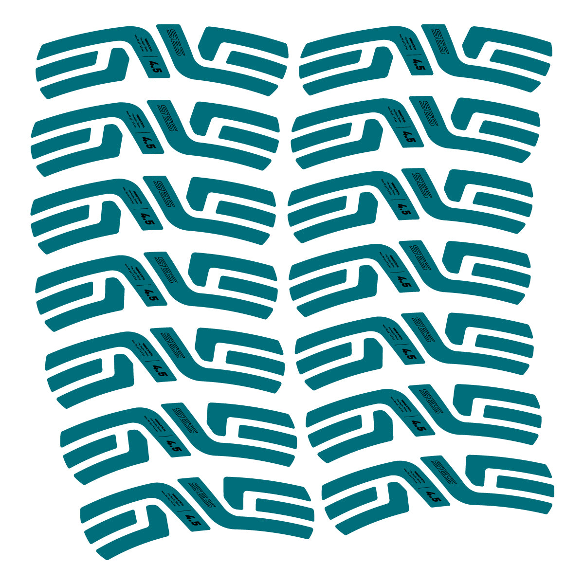 Compatible Stickers for Envx SES 4.5 2022-2026, 2 Road Rims 48mm vinyl decals - Dark Turquoise