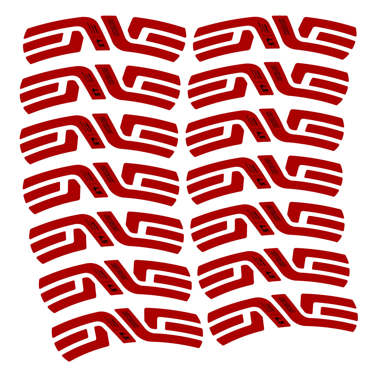 Compatible Stickers for Envx SES 4.5 2022-2026, 2 Road Rims 48mm vinyl decals - Dark Red