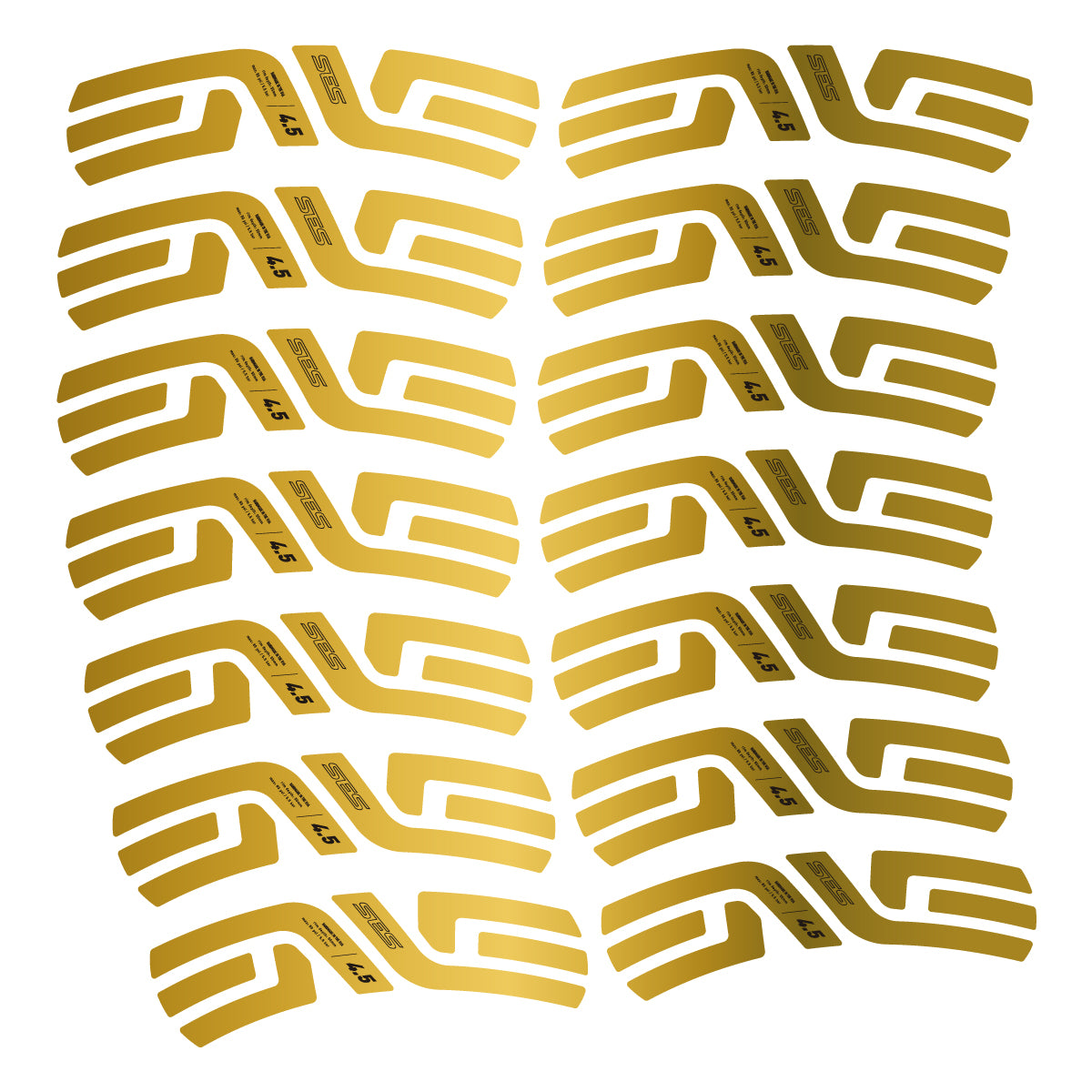 Compatible Stickers for Envx SES 4.5 2022-2026, 2 Road Rims 48mm vinyl decals - Gold