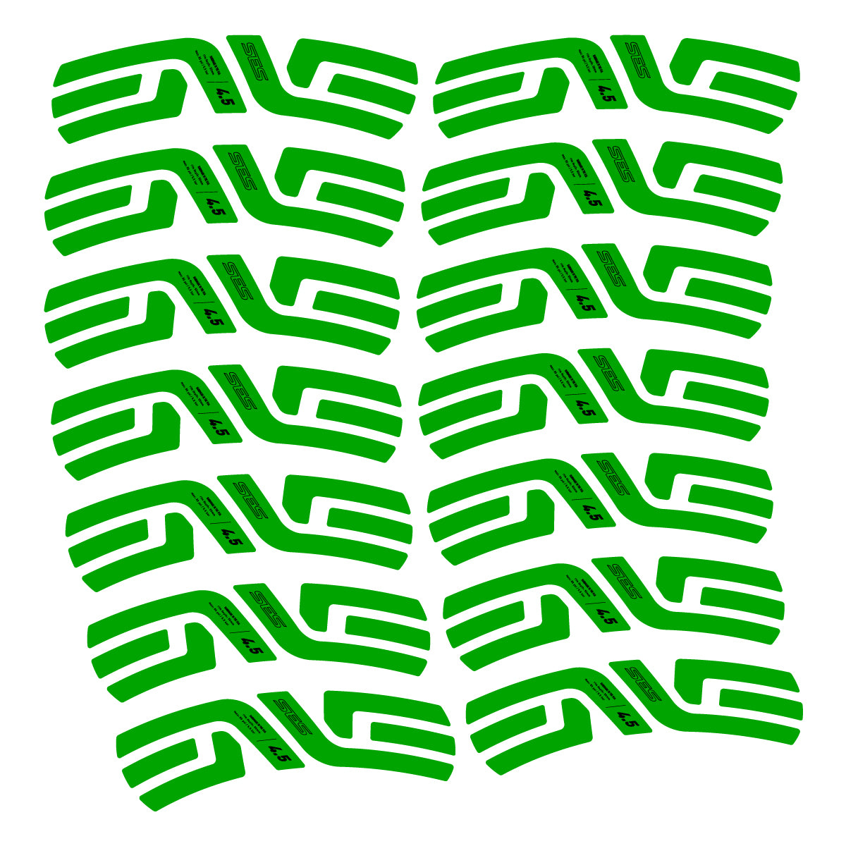 Compatible Stickers for Envx SES 4.5 2022-2026, 2 Road Rims 48mm vinyl decals - Green