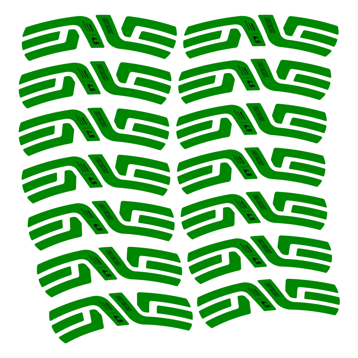 Compatible Stickers for Envx SES 4.5 2022-2026, 2 Road Rims 48mm vinyl decals - Medium Green