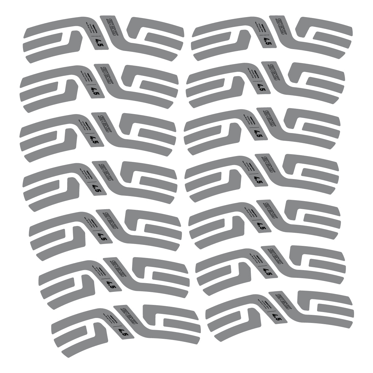 Compatible Stickers for Envx SES 4.5 2022-2026, 2 Road Rims 48mm vinyl decals - Traffic Grey