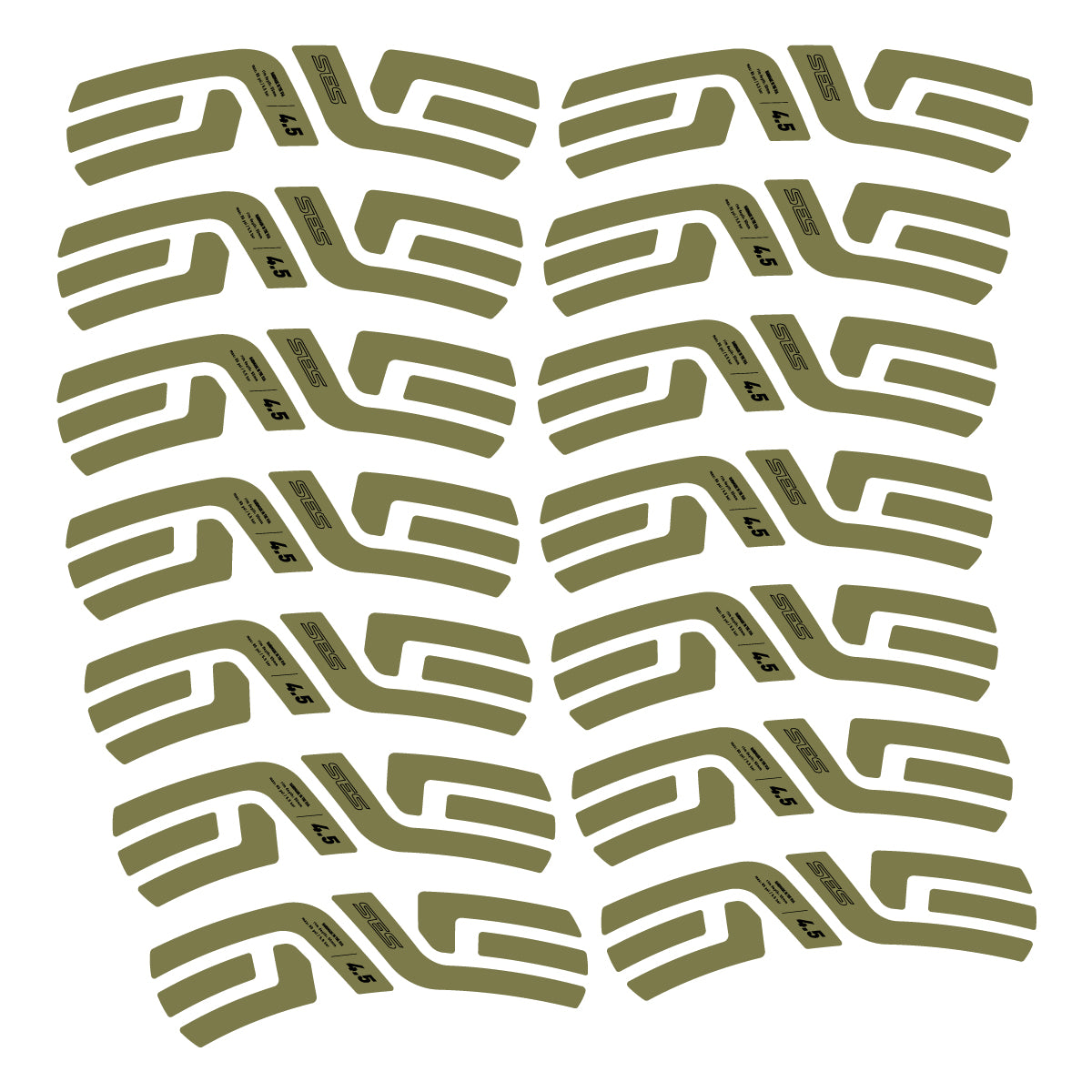 Compatible Stickers for Envx SES 4.5 2022-2026, 2 Road Rims 48mm vinyl decals - Khaki