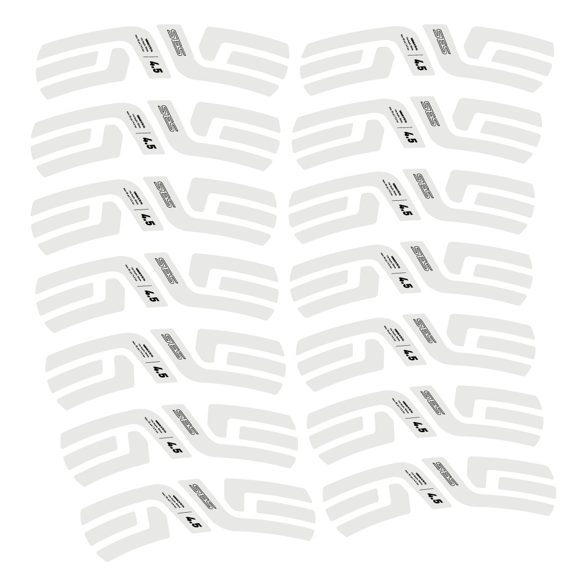 Compatible Stickers for Envx SES 4.5 2022-2026, 2 Road Rims 48mm vinyl decals - Pearl Grey