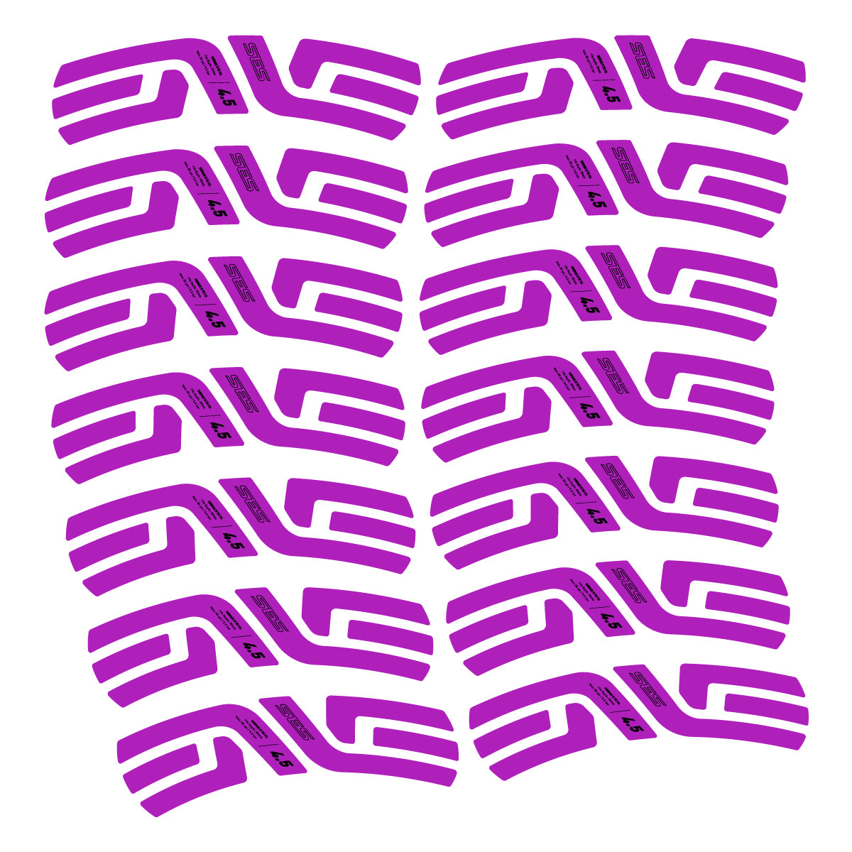 Compatible Stickers for Envx SES 4.5 2022-2026, 2 Road Rims 48mm vinyl decals - Violet Pink