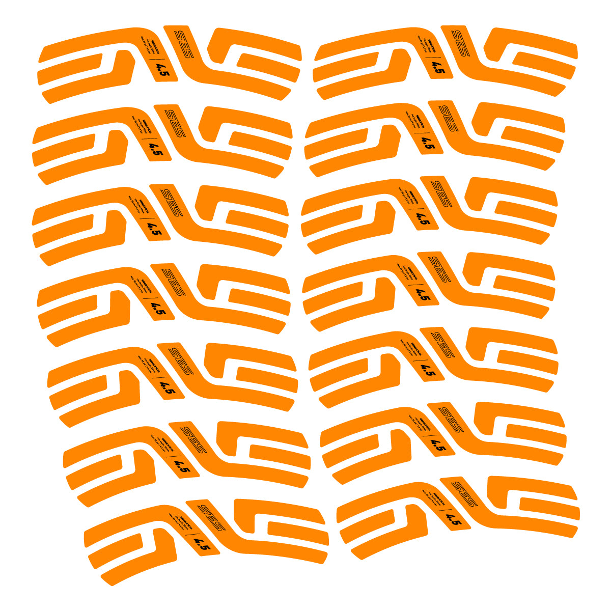 Compatible Stickers for Envx SES 4.5 2022-2026, 2 Road Rims 48mm vinyl decals - Saffron Yellow