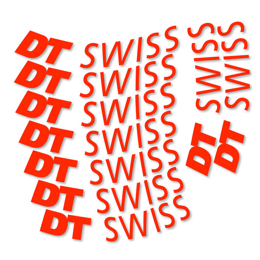 Neon Red decal for DT Swiss road wheel 50mm – bike sticker vinyl