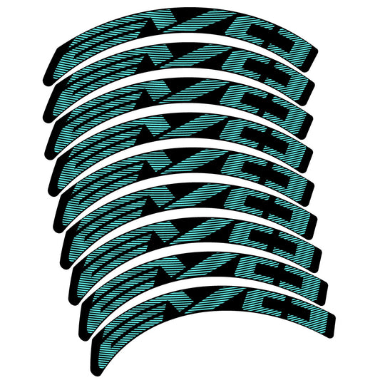 Blue Green decal for Evo road wheel 50mm – bike sticker vinyl