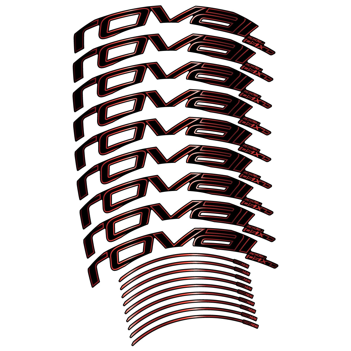 Compatible Stickers for Roval CLX50 Disc 2018-2025, Road Wheel 50mm vinyl decals - Copper