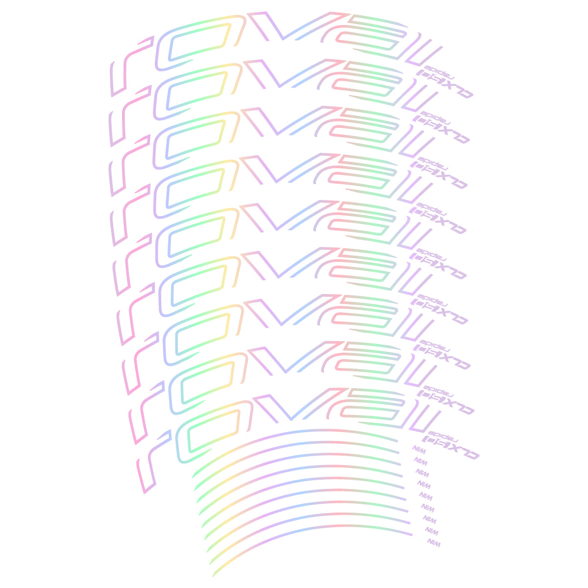 Compatible Stickers for Roval CLX50 Disc VEC 2018-2025, Road Wheel 50mm vinyl decals - Hollographic