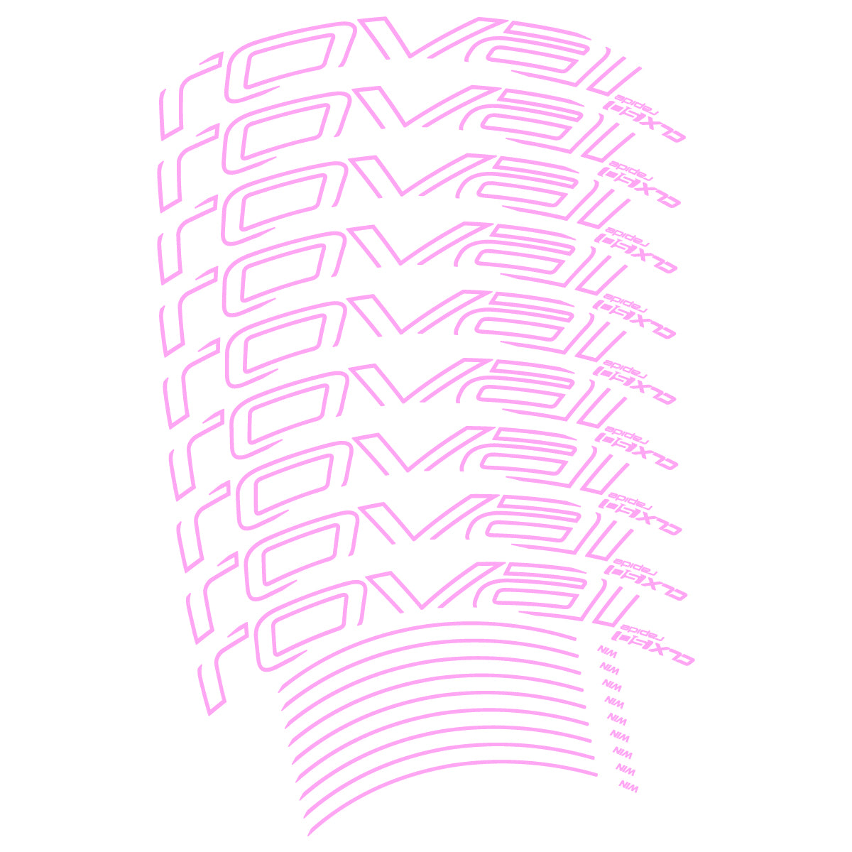 Compatible Stickers for Roval CLX50 Disc VEC 2018-2025, Road Wheel 50mm vinyl decals - Light Lilac