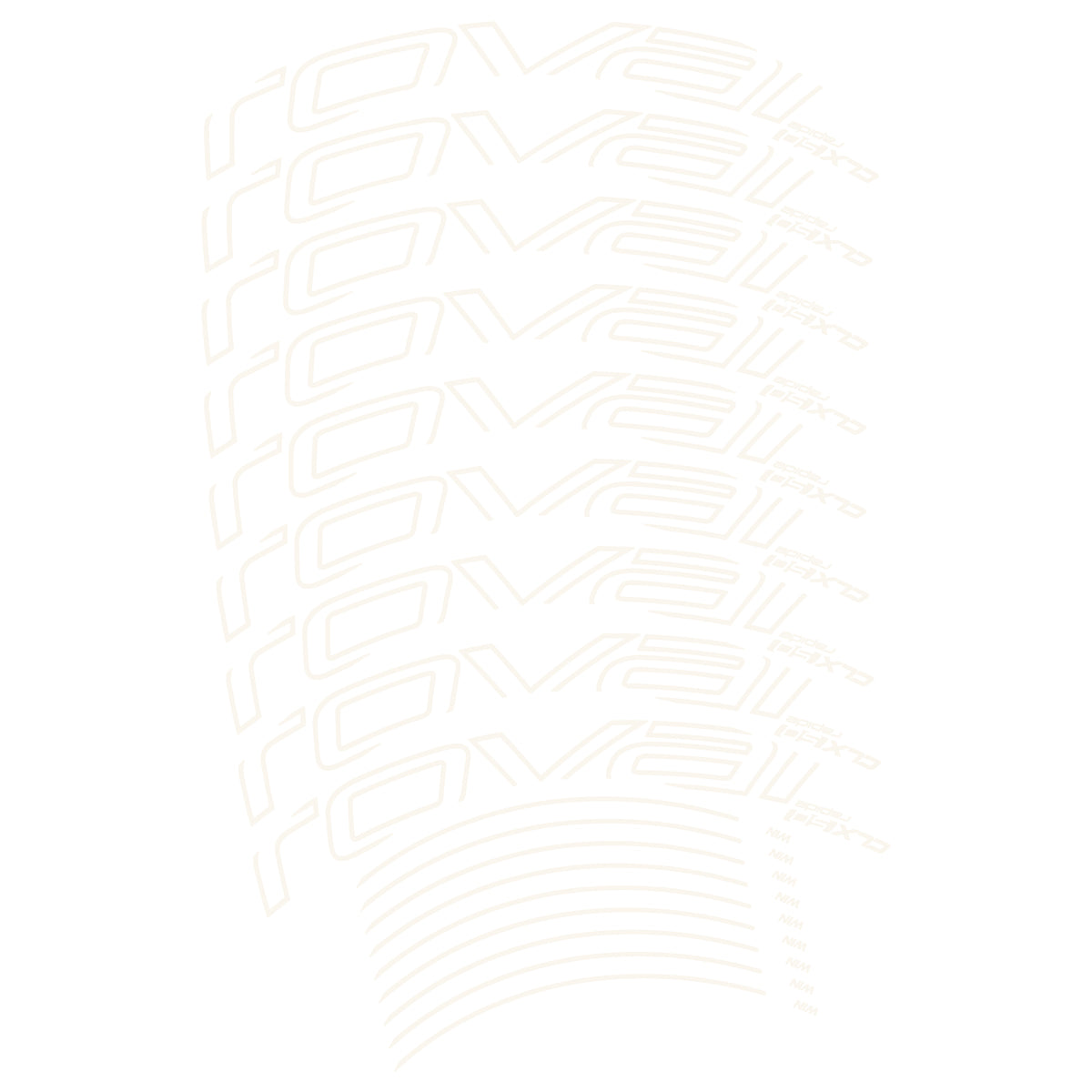 Compatible Stickers for Roval CLX50 Disc VEC 2018-2025, Road Wheel 50mm vinyl decals - Bone White