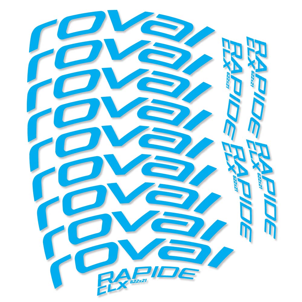Aufkleber Roval Rapide CLX, Rennradrad 50 mm, Fahrradaufkleber Vinyl
