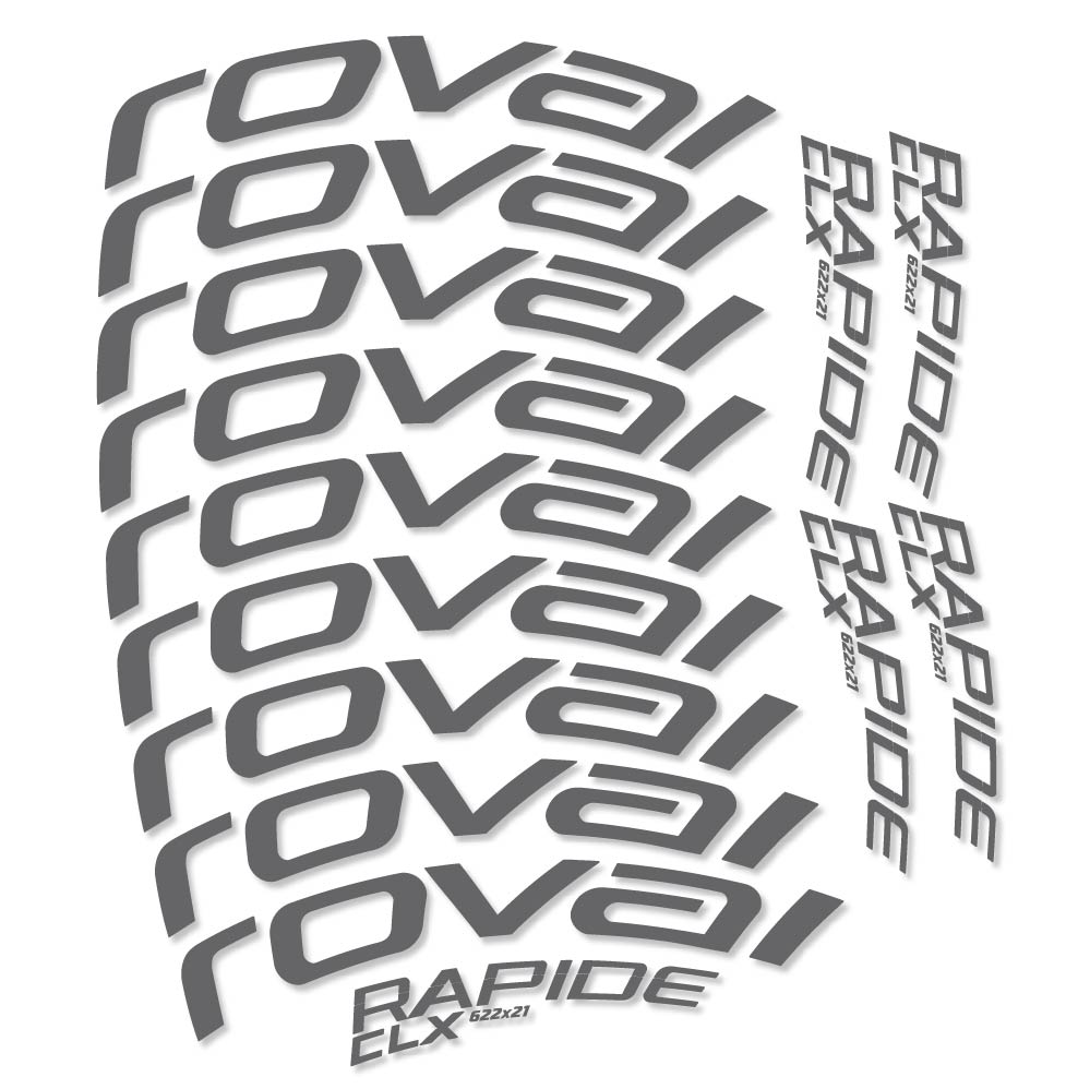 Aufkleber Roval Rapide CLX, Rennradrad 50 mm, Fahrradaufkleber Vinyl