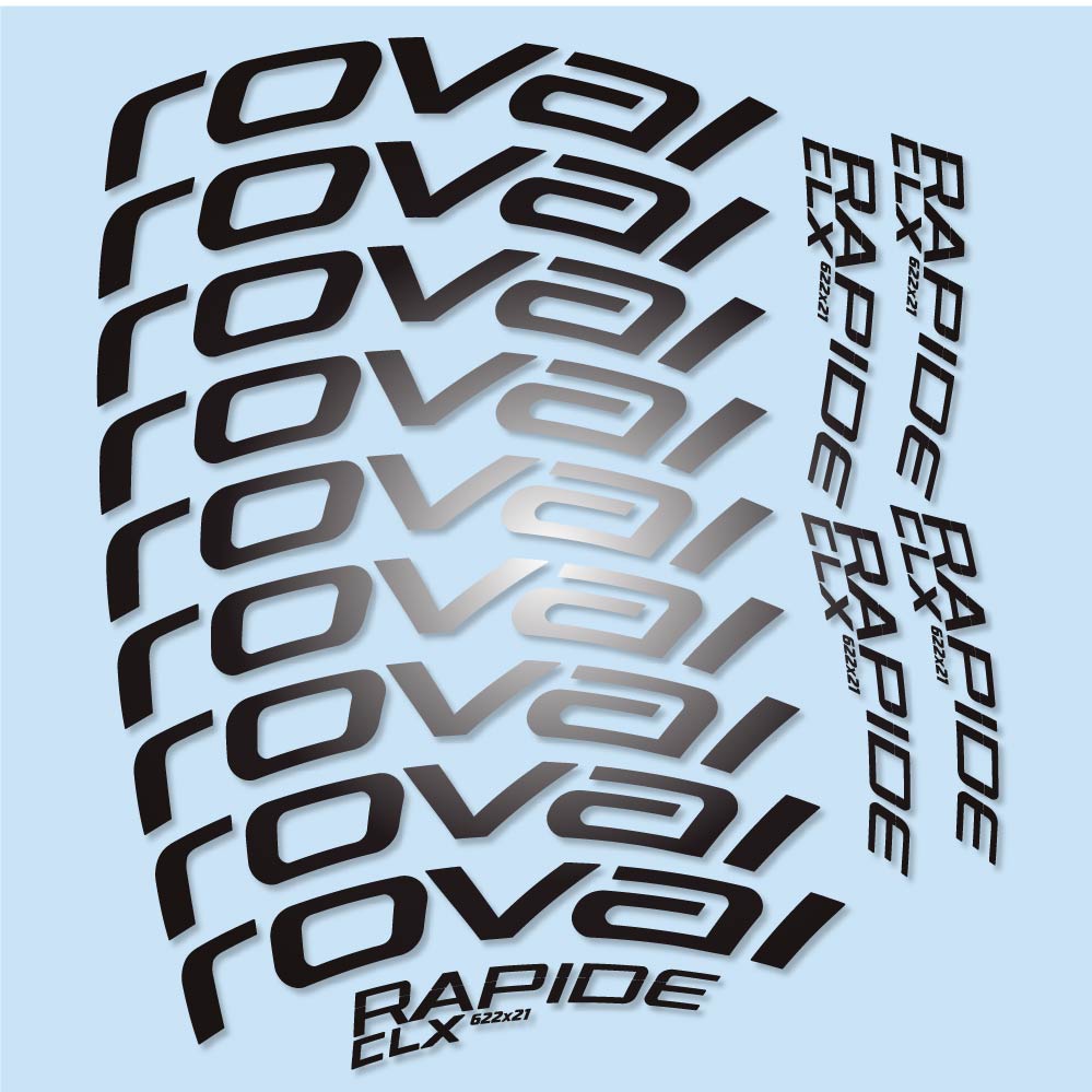 Aufkleber Roval Rapide CLX, Rennradrad 50 mm, Fahrradaufkleber Vinyl