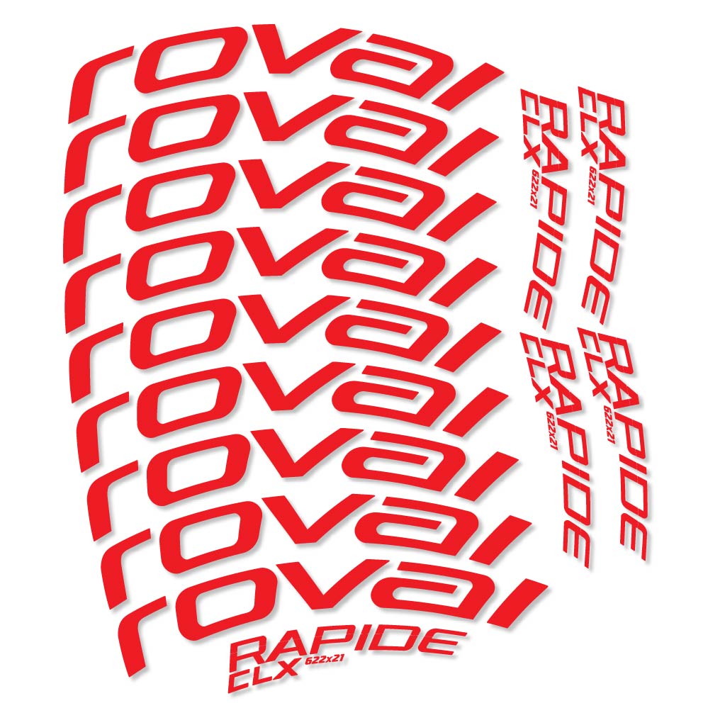 Aufkleber Roval Rapide CLX, Rennradrad 50 mm, Fahrradaufkleber Vinyl