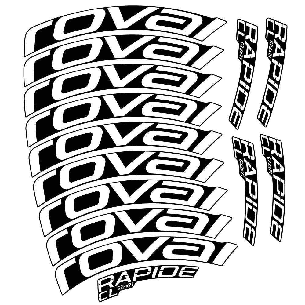 Aufkleber Roval Rapide CL, Rennradrad 50mm, Fahrradaufkleber Vinyl