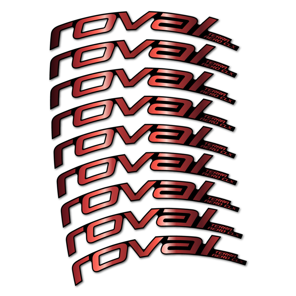 Stickers for Roval Terra Aero CLX 2026, Road Wheel 50/45 mm vinyl decals - Copper
