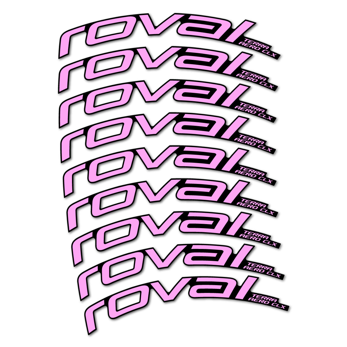 Stickers for Roval Terra Aero CLX 2026, Road Wheel 50/45 mm vinyl decals - Light Lilac