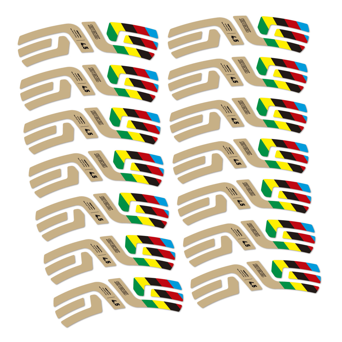 Stickers for ENVE SES 4.5 Disc 2022 World Champs, Road Wheel vinyl decals - Sand