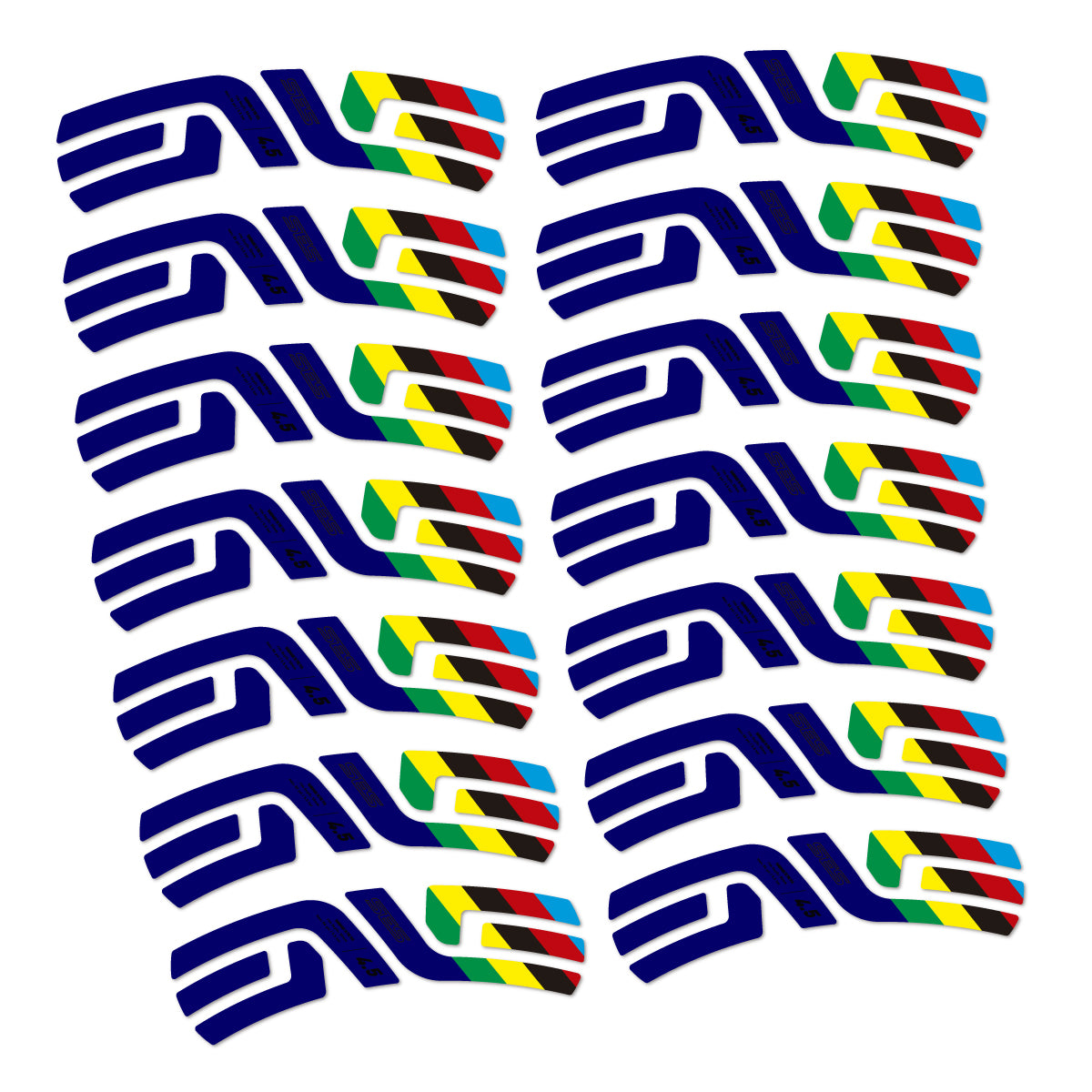 Stickers for ENVE SES 4.5 Disc 2022 World Champs, Road Wheel vinyl decals - Scandinavian Blue