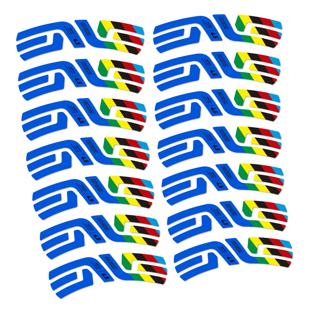 Stickers for ENVE SES 4.5 Disc 2022 World Champs, Road Wheel vinyl decals - Sea Blue