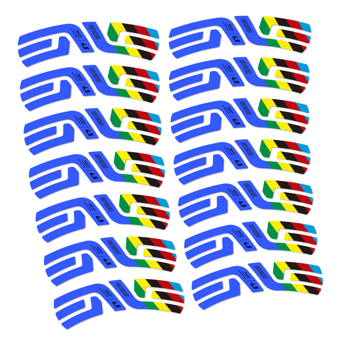 Stickers for ENVE SES 4.5 Disc 2022 World Champs, Road Wheel vinyl decals - Medium Blue