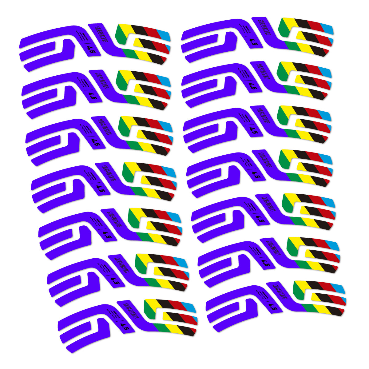 Stickers for ENVE SES 4.5 Disc 2022 World Champs, Road Wheel vinyl decals - Reflex Blue