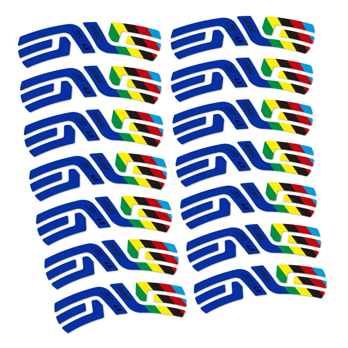 Stickers for ENVE SES 4.5 Disc 2022 World Champs, Road Wheel vinyl decals - Ultramarine Blue