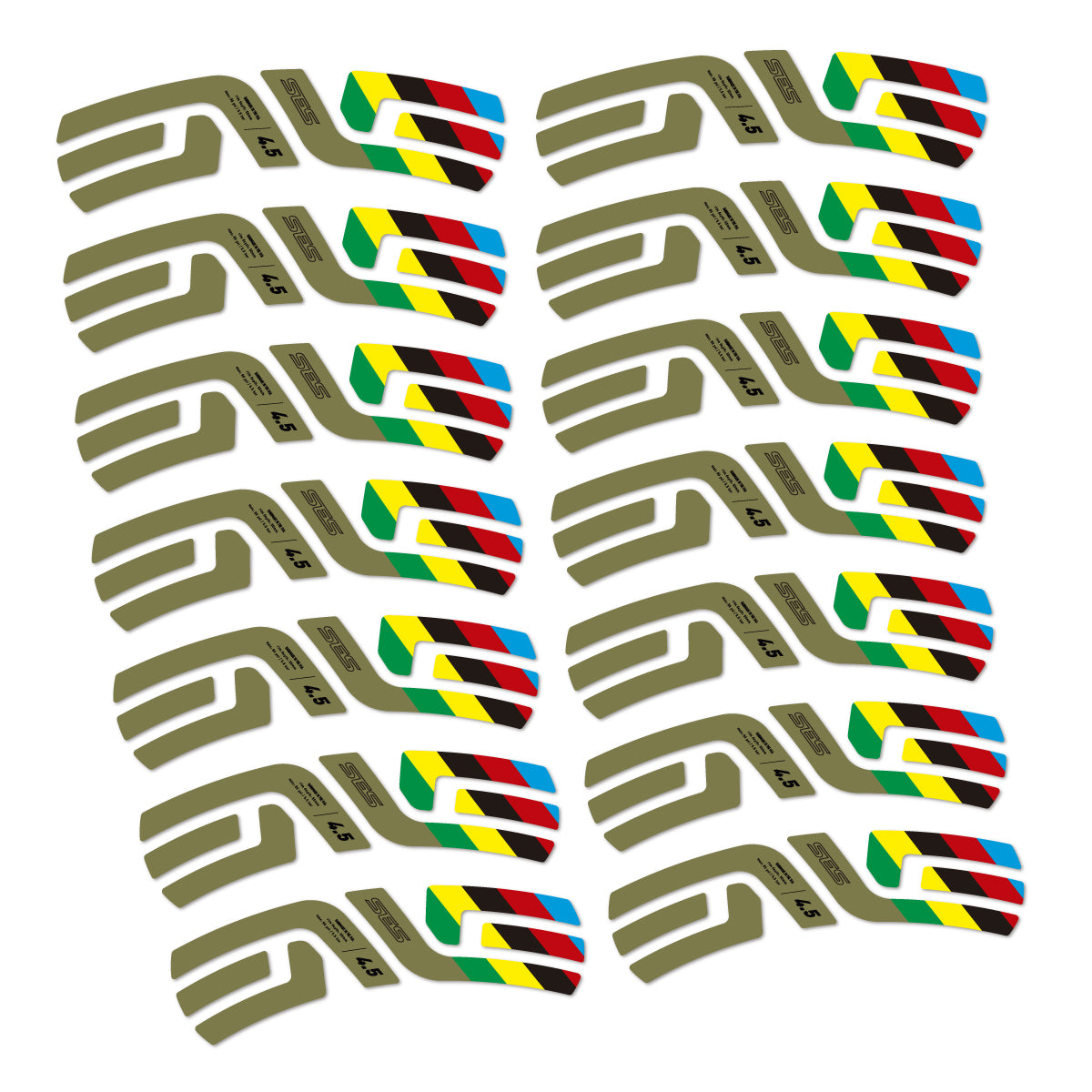 Stickers for ENVE SES 4.5 Disc 2022 World Champs, Road Wheel vinyl decals - Khaki
