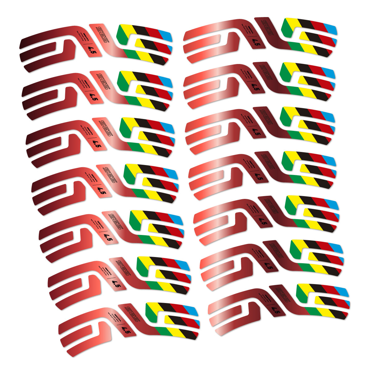 Stickers for ENVE SES 4.5 Disc 2022 World Champs, Road Wheel vinyl decals - Copper