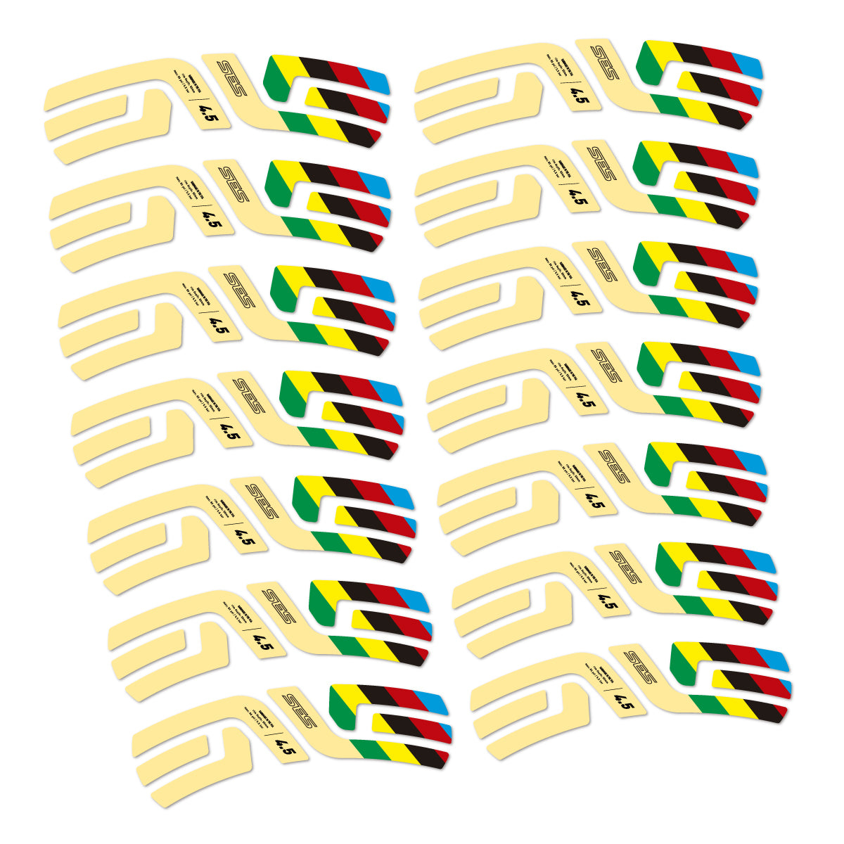 Stickers for ENVE SES 4.5 Disc 2022 World Champs, Road Wheel vinyl decals - Cream