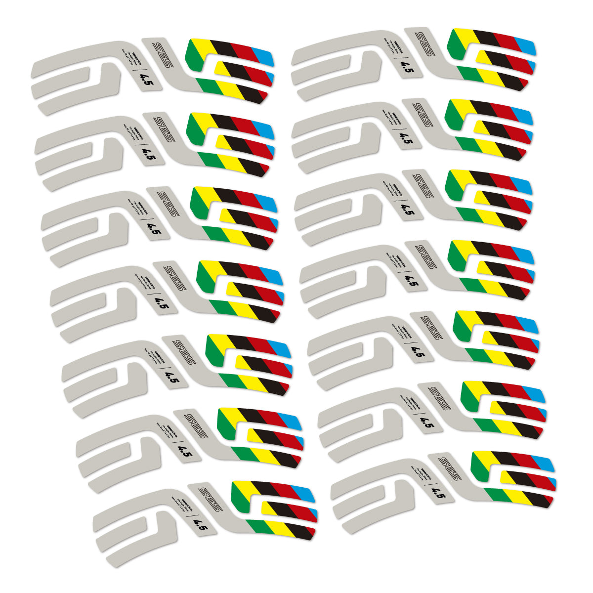 Stickers for ENVE SES 4.5 Disc 2022 World Champs, Road Wheel vinyl decals - Light Grey