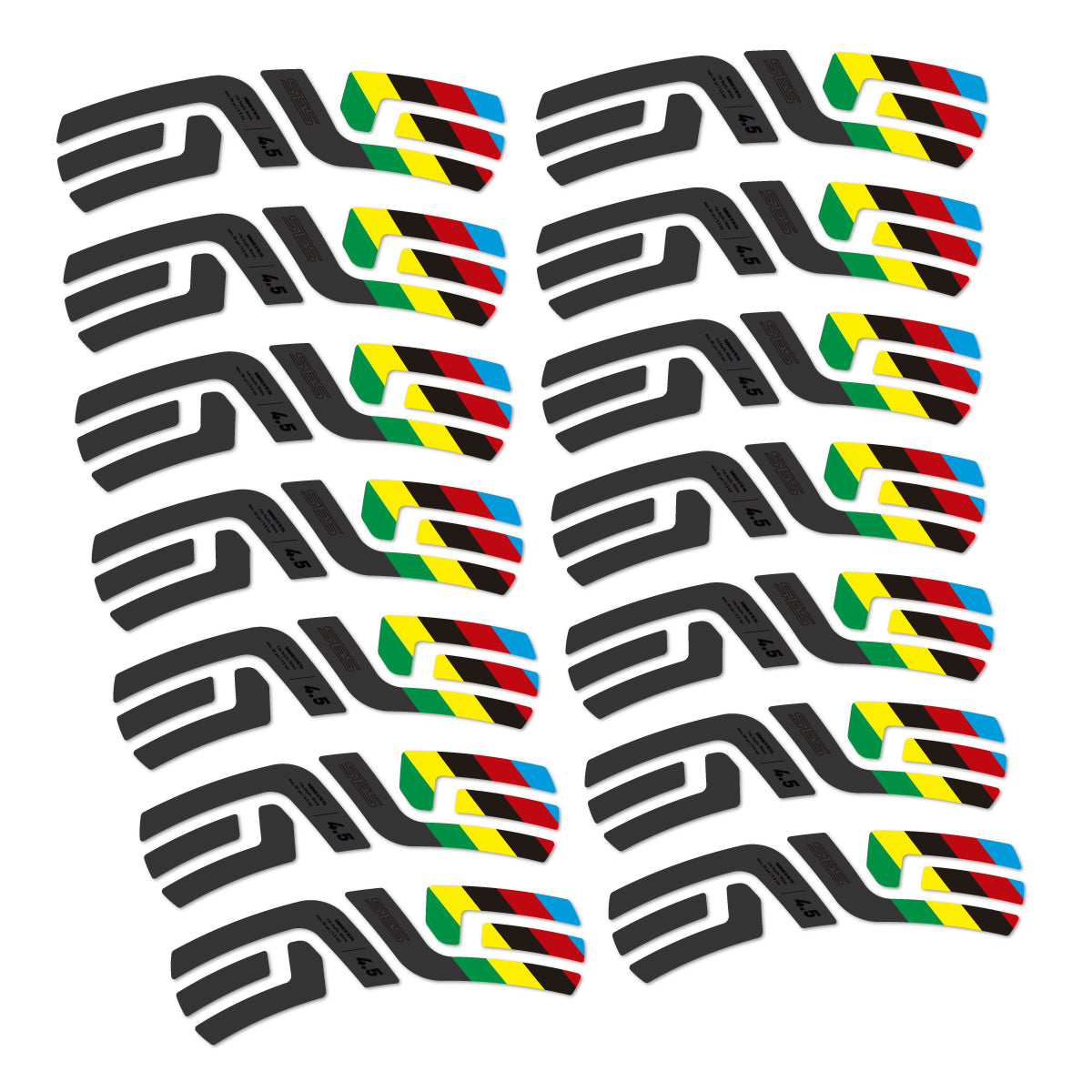 Stickers for ENVE SES 4.5 Disc 2022 World Champs, Road Wheel vinyl decals - Very Dark Grey