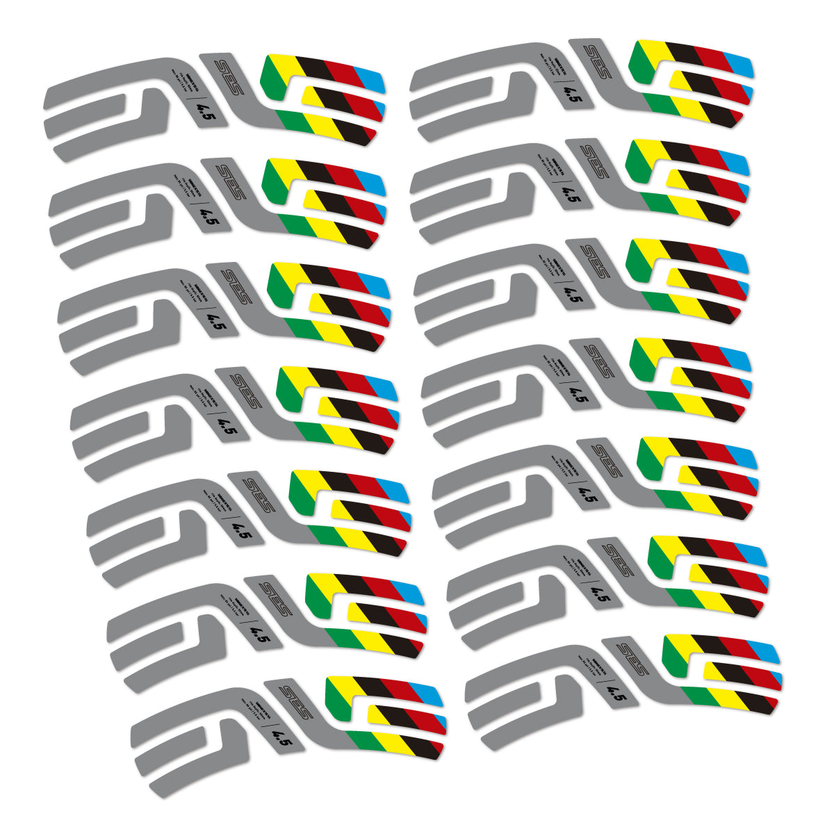 Stickers for ENVE SES 4.5 Disc 2022 World Champs, Road Wheel vinyl decals - Traffic Grey