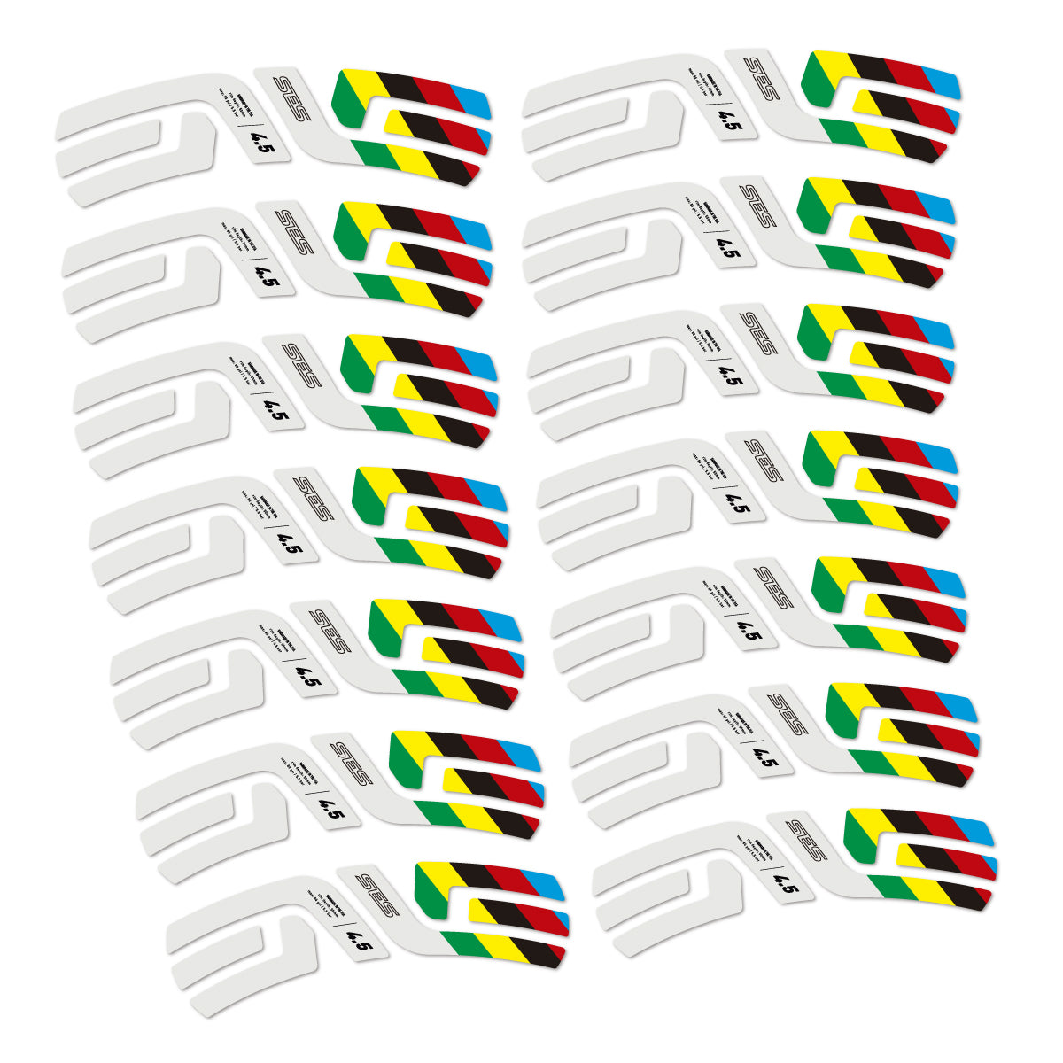 Stickers for ENVE SES 4.5 Disc 2022 World Champs, Road Wheel vinyl decals - Pearl Grey