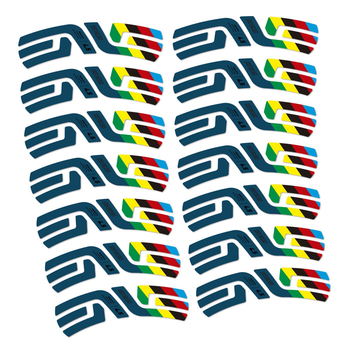 Stickers for ENVE SES 4.5 Disc 2022 World Champs, Road Wheel vinyl decals - Dark Lake
