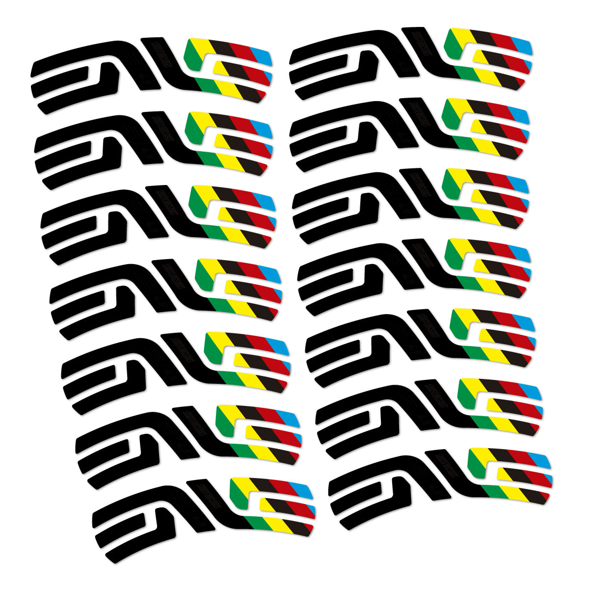 Stickers for ENVE SES 4.5 Disc 2022 World Champs, Road Wheel vinyl decals - Black