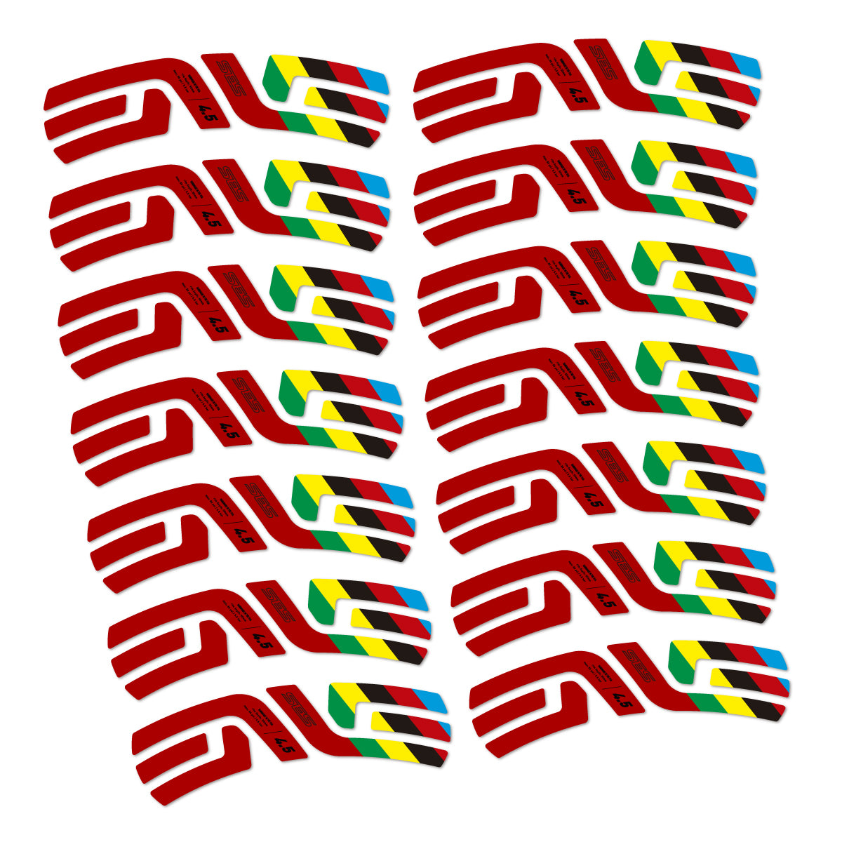 Stickers for ENVE SES 4.5 Disc 2022 World Champs, Road Wheel vinyl decals - Dark Red