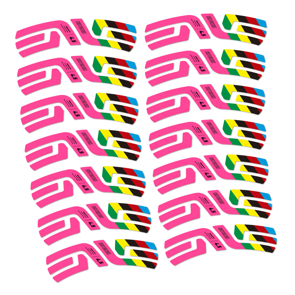 Stickers for ENVE SES 4.5 Disc 2022 World Champs, Road Wheel vinyl decals - Bubblegum Pink