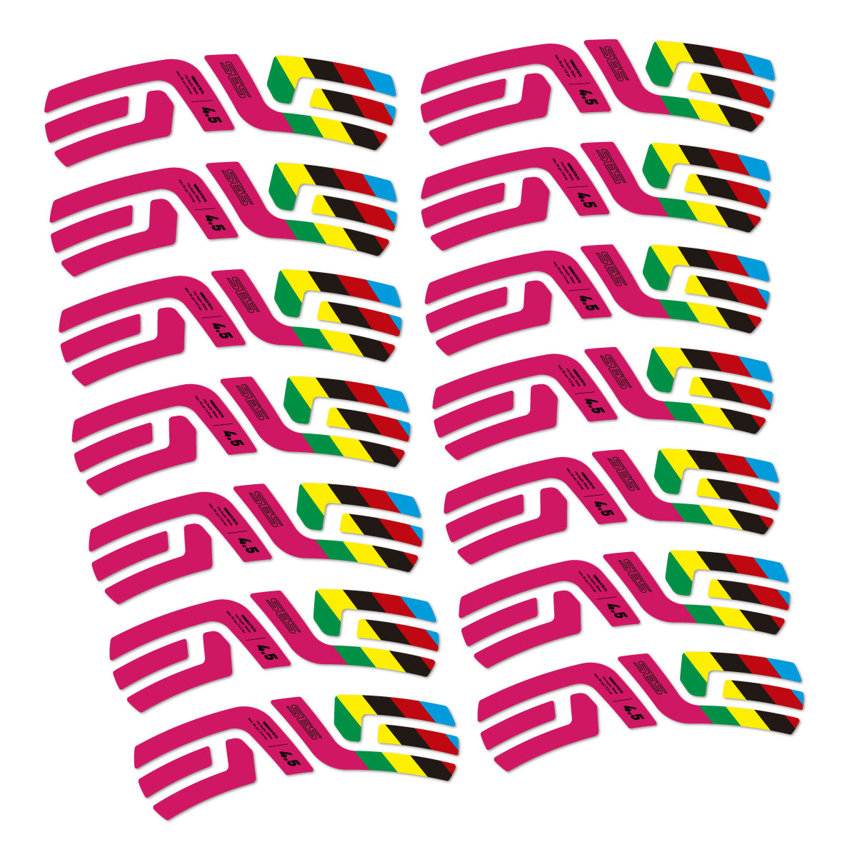 Stickers for ENVE SES 4.5 Disc 2022 World Champs, Road Wheel vinyl decals - Dark Pink