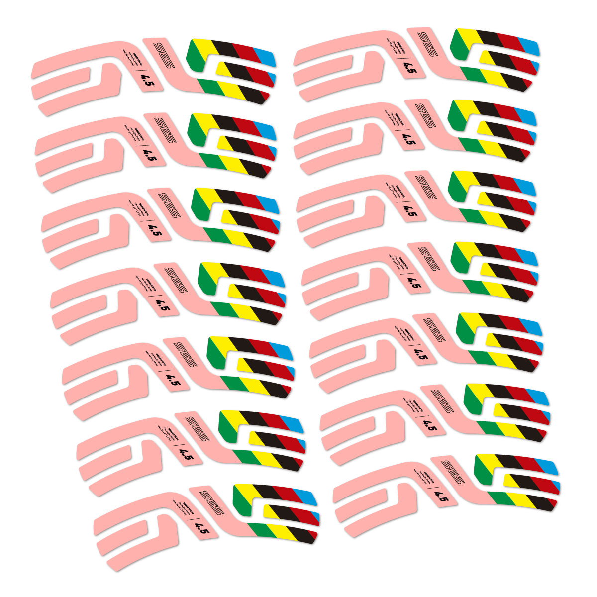 Stickers for ENVE SES 4.5 Disc 2022 World Champs, Road Wheel vinyl decals - Salmon Pink