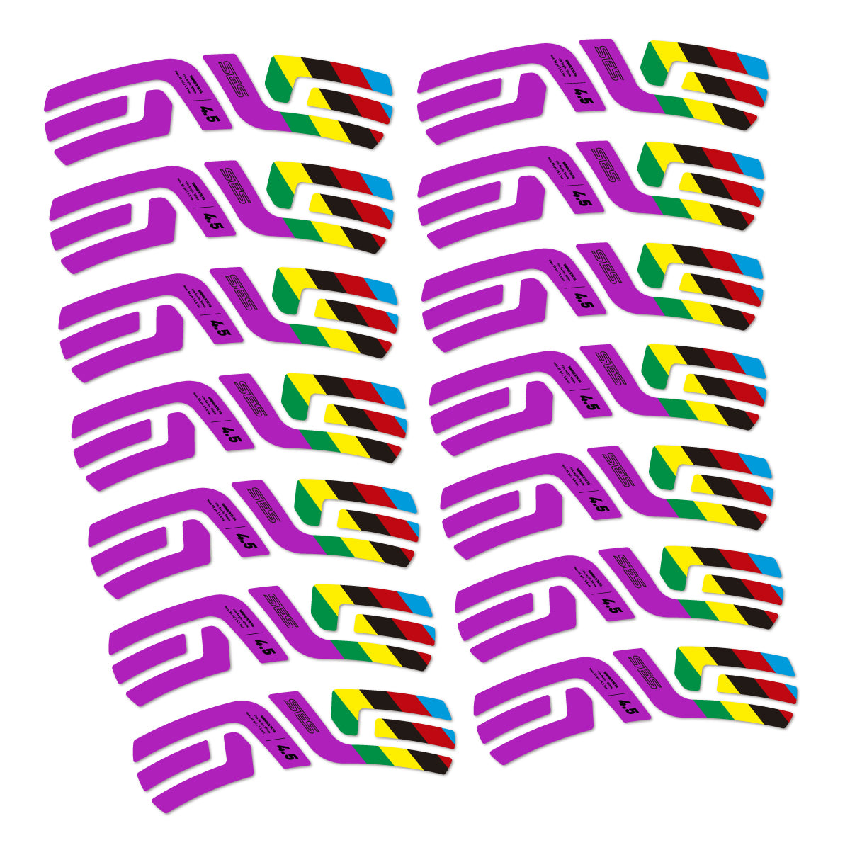 Stickers for ENVE SES 4.5 Disc 2022 World Champs, Road Wheel vinyl decals - Violet Pink