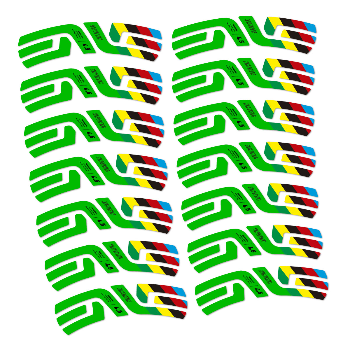 Stickers for ENVE SES 4.5 Disc 2022 World Champs, Road Wheel vinyl decals - Grass Green