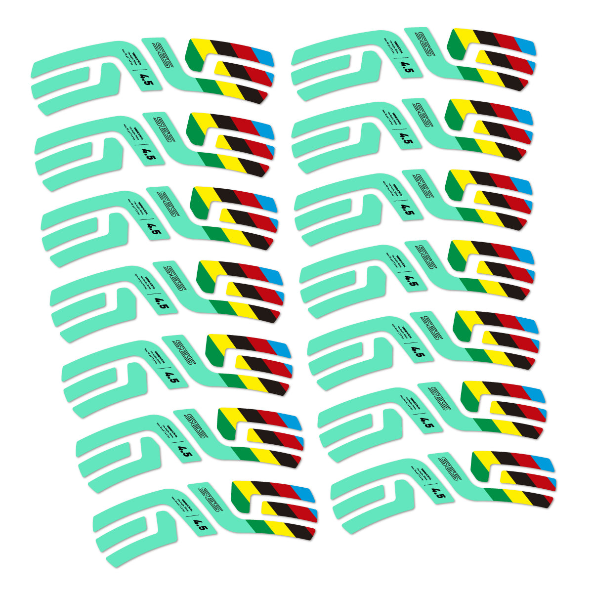 Stickers for ENVE SES 4.5 Disc 2022 World Champs, Road Wheel vinyl decals - Mint