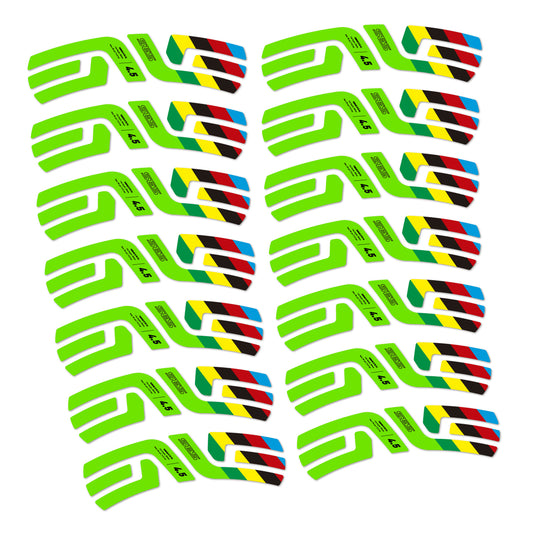 Stickers for ENVE SES 4.5 Disc 2022 World Champs, Road Wheel vinyl decals - Apple Green